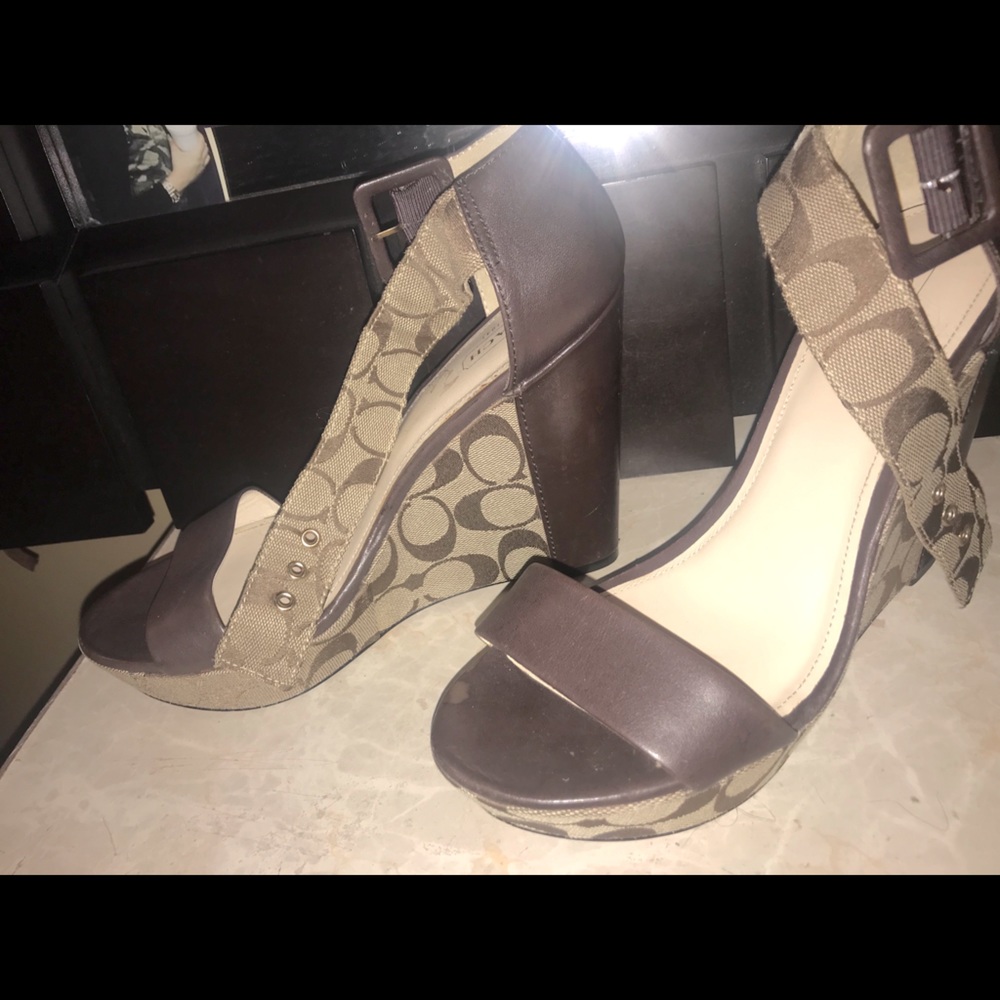 Gently worn Coach wedges